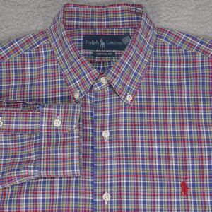 Vintage Polo Ralph Lauren Shirt Men's Large Custom Fit Long Sleeve Button